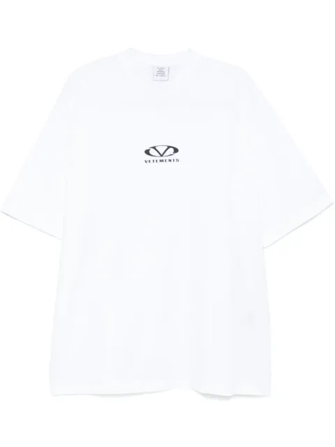 VETEMENTS logo-print T-shirt White UA66TR605W