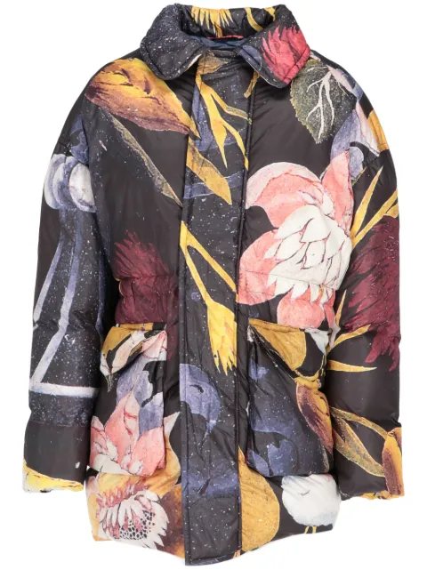 Vivienne Westwood Pre-Owned 2016-2017 floral-print coat Black VIWE750EN