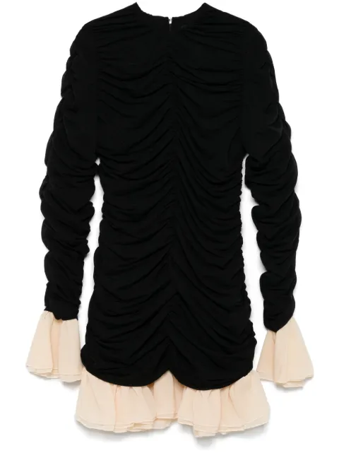 ROTATE BIRGER CHRISTENSEN ruched long-sleeve mini dress Black 114012000