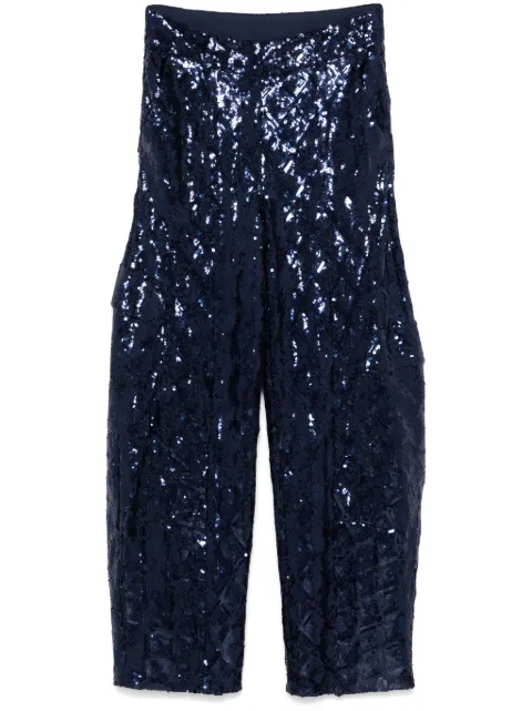 ROTATE BIRGER CHRISTENSEN sequinned cargo pants Blue 1133342318