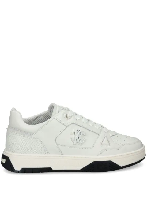 Roberto Cavalli logo-plaque trainers White 25733A