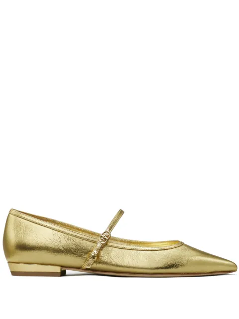 Tory Burch Mary Jane ballerina shoes Gold 166038