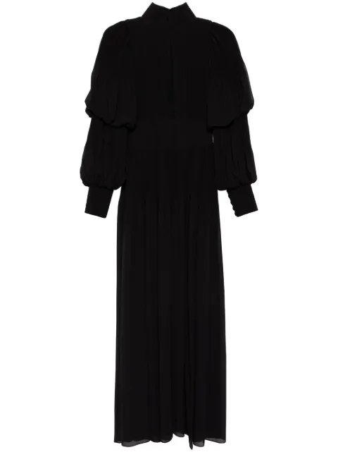Saiid Kobeisy pleated midi dress Black RTWFW2410