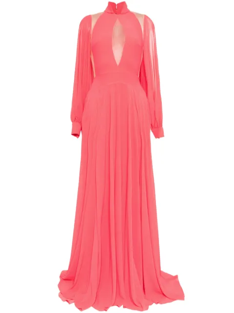 Saiid Kobeisy crepe georgette dress Red RTWFW2420