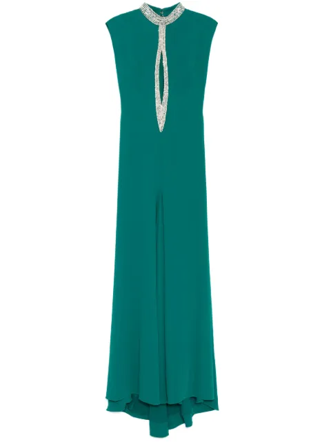 Saiid Kobeisy crystal-embellished dress Green RTWFW2416