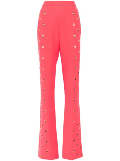 Saiid Kobeisy metal-ring tailored trousers Red RTWFW24PT21