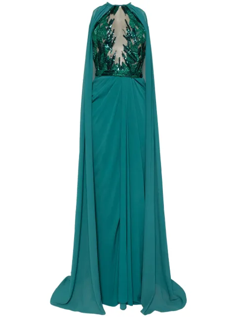 Saiid Kobeisy pleated dress Green RTWFW2408