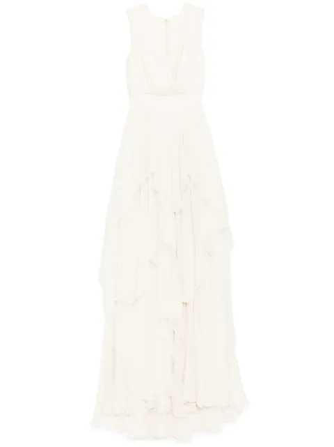 Saiid Kobeisy muslin dress Neutrals RTWFW24DR14