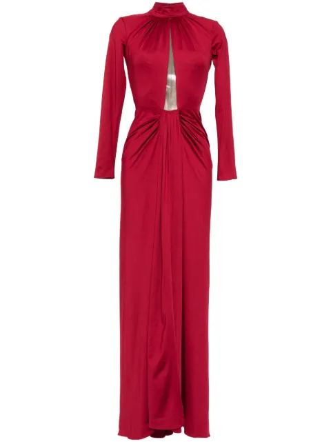 Saiid Kobeisy jersey pleated dress Red RTWFW2439