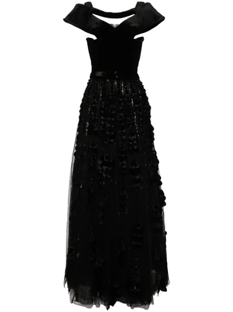Saiid Kobeisy beaded velvet-top maxi dress RTWFW232425