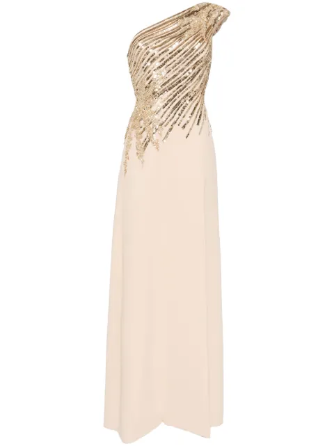 Saiid Kobeisy one shoulder sequin dress Neutrals RTWFW2440