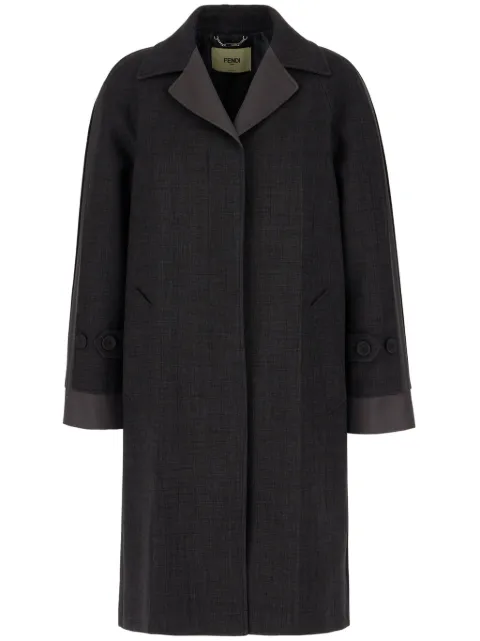 FENDI concealed fastening coat Grey FF6027ASZ1