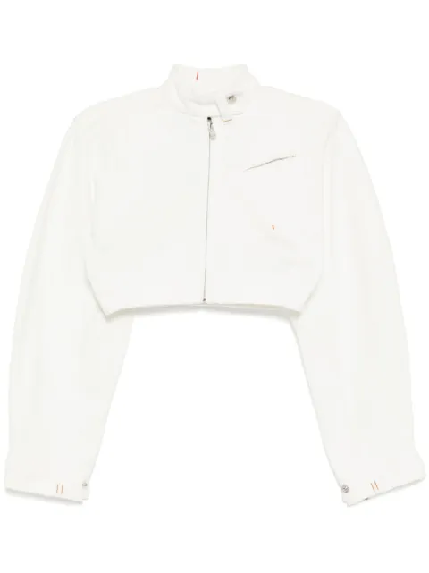 Jacquemus zip-up cropped jacket Neutrals 243DE0521514110