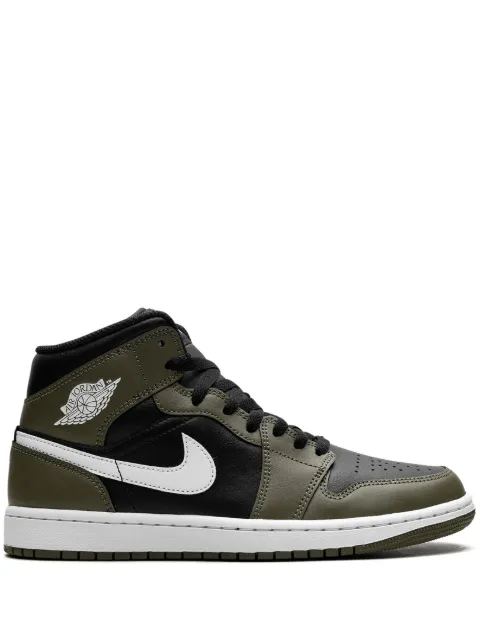 Jordan Air Jordan 1 Mid "Black/White/Olive" sneakers Green DQ8426