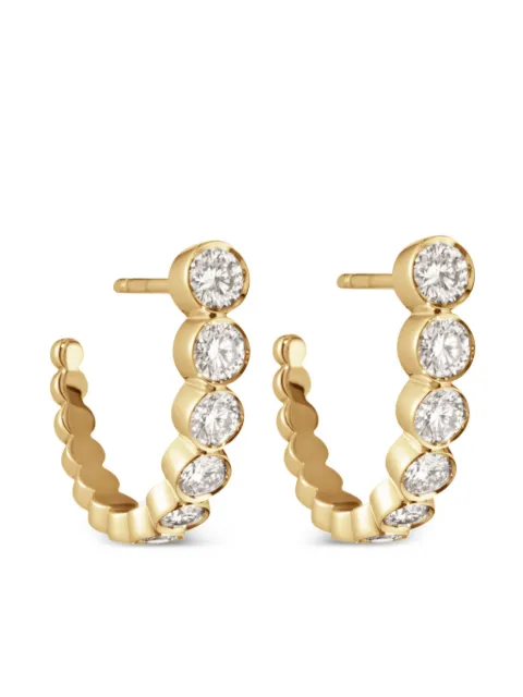 Sophie Bille Brahe 18kt yellow gold diamond hoop earrings Gold EA04BENWH
