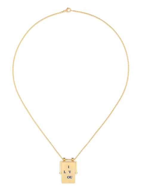 Marie Lichtenberg 18K yellow gold I Love You Spinner Scapular necklace Gold ML01037