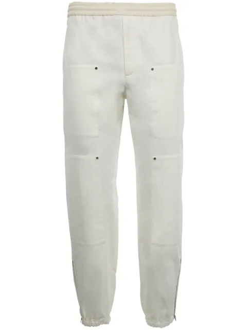 Moncler logo-embroidered trousers White J20912A00045597ZZ