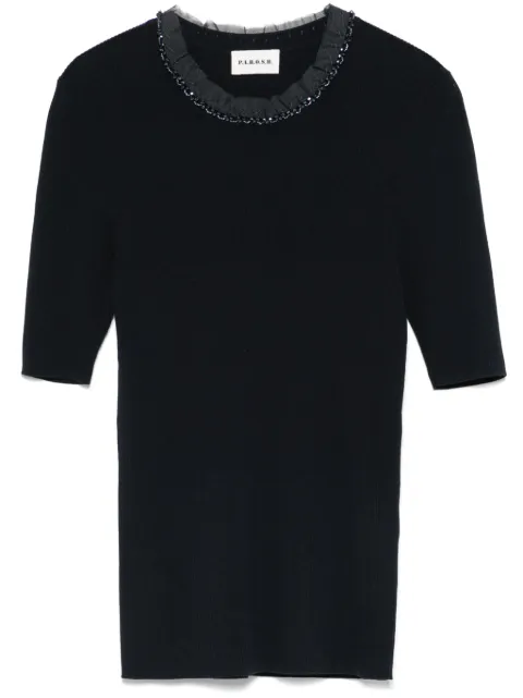 P.A.R.O.S.H. ribbed T-shirt Blue CIPRIA25D540843R
