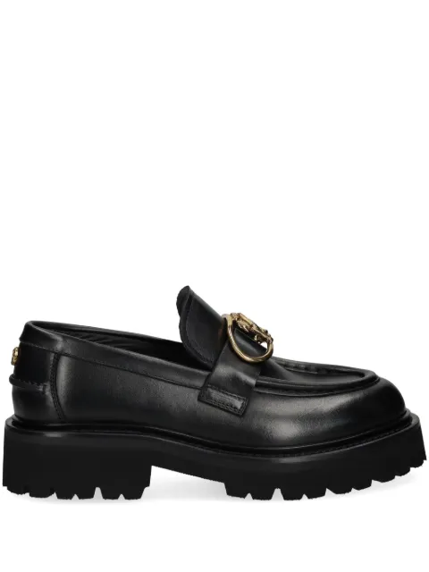Roberto Cavalli logo-plaque loafers Black 25608A