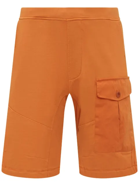 Ten C garment-dyed fleece shorts Orange 22CTCUF07040