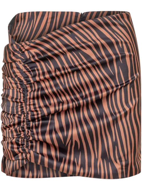 Nineminutes The Curling mini skirt Brown 23FWNGN0010