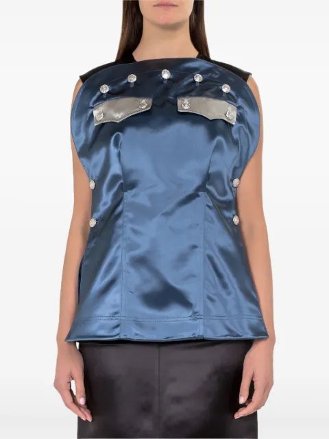Calvin Klein satin blouse Blue 82WWTB53