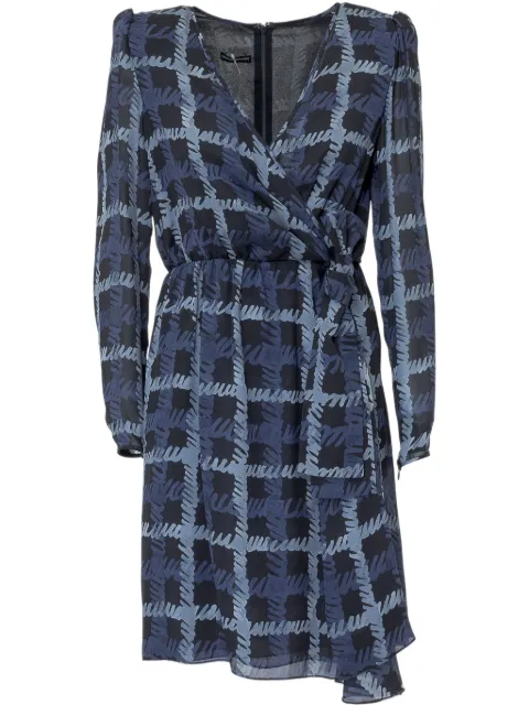 Emporio Armani check-pattern dress Blue 9NA40T92509