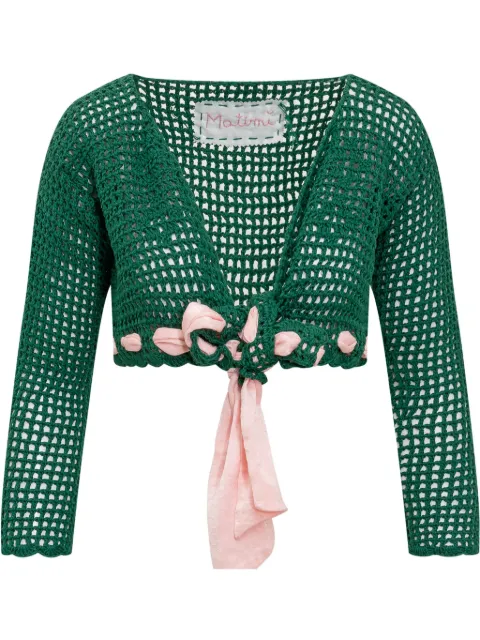 Matimì knot-detail blouse Green AVIGNON