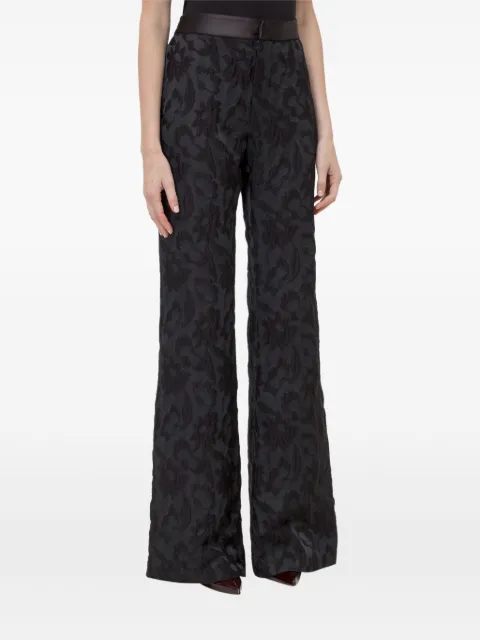 Alexis jacquard flared trousers Black BOURAS