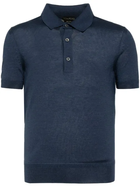 TOM FORD short-sleeved polo shirt Blue KPS027YMK005S23
