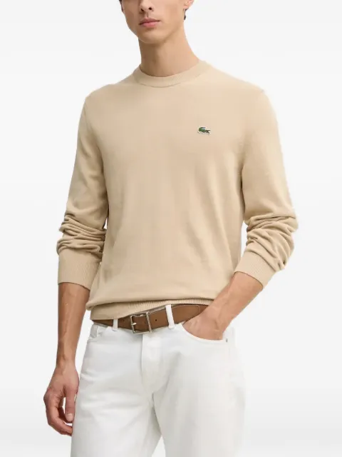 Lacoste long-sleeve crew-neck sweater Neutrals AH1985