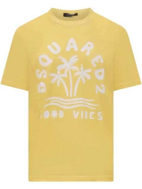 DSQUARED2 Good Vibes T-shirt Yellow S71GD1386S22507