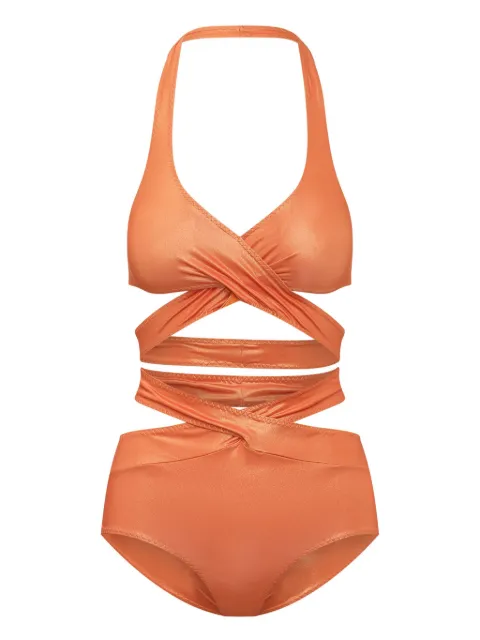 ALESSANDRO VIGILANTE strap-fastening bikini Orange SW06PL