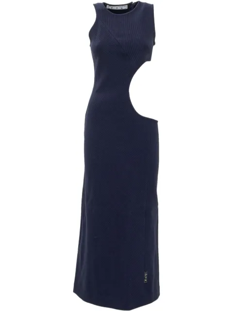 Off-White cut-out maxi dress Blue OWDB273F20FAB0014500