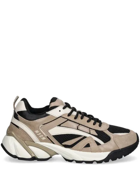 MSGM panelled lace-up sneakers Grey 3741MDS301914