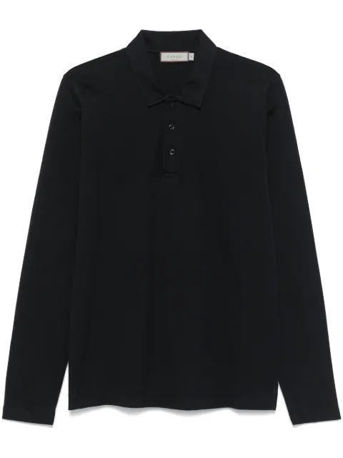 Canali piqué-weave polo shirt Blue T0600MJ02036