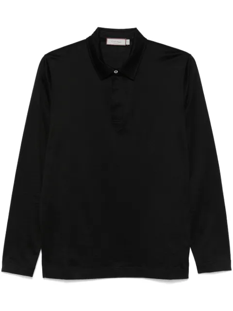 Canali lightweight-jersey polo shirt Black T0749MJ00002
