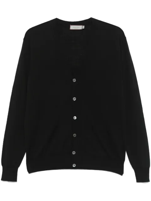Canali fine-knit cardigan Black C0007MK00077