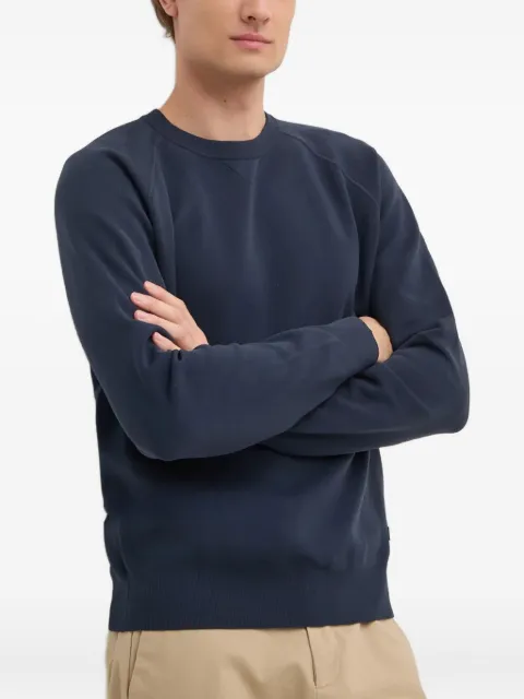 LIU JO long-sleeve logo-plaque sweater Blue QF4221MA24P