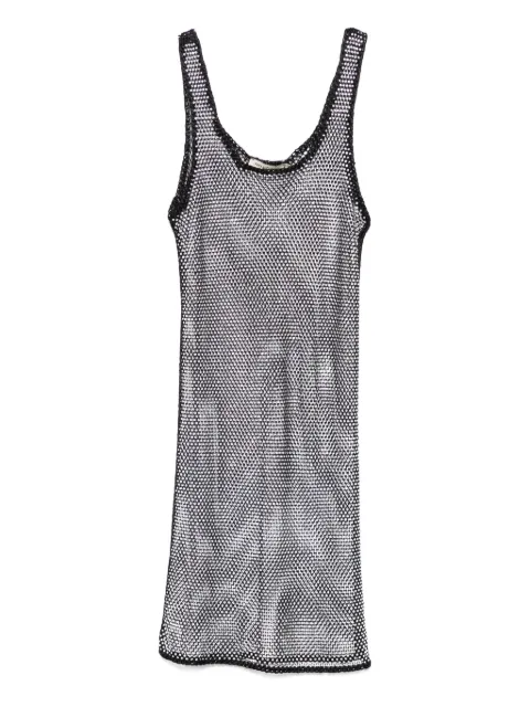 PARAMIDONNA crystal-embellished dress Black SS23LIU