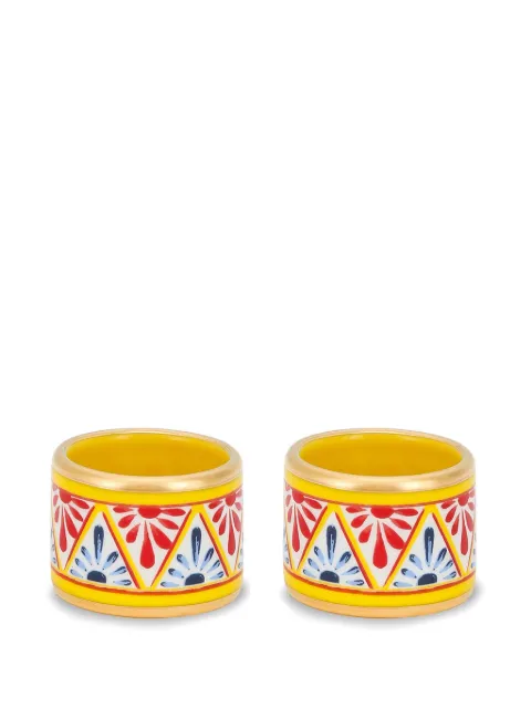 Dolce & Gabbana medium porcelain napkin rings Yellow TCGS03TCAEM