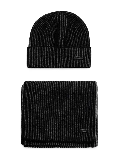 BOSS Ercole beanie hat set Black 50522439