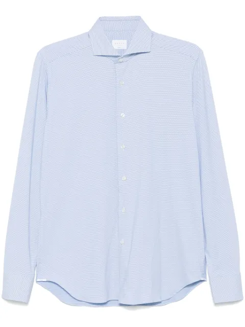 Xacus patterned-jacquard shirt Blue ACT520ML71613
