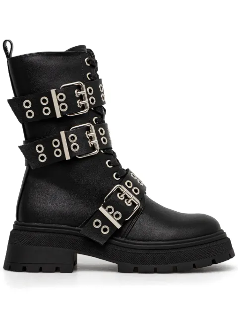 TWINSET leather boots Black 242ACP016