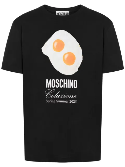 Moschino egg-print T-shirt Black A07150241