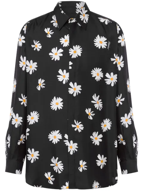Moschino floral-print shirt Black A02190261