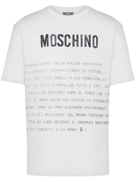 Moschino slogan-print T-shirt White A07170241