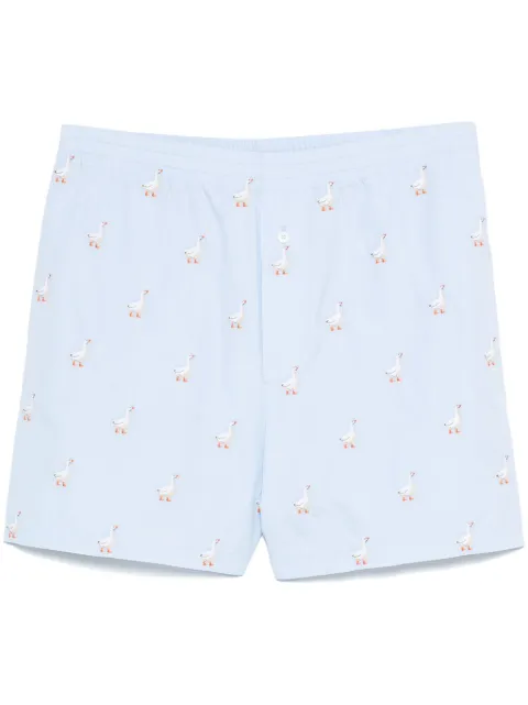 Moschino duck-embroidered shorts Blue A03340235
