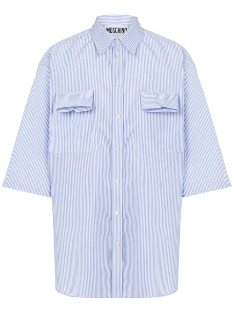 Moschino appliqué-detail shirt Blue A02030232