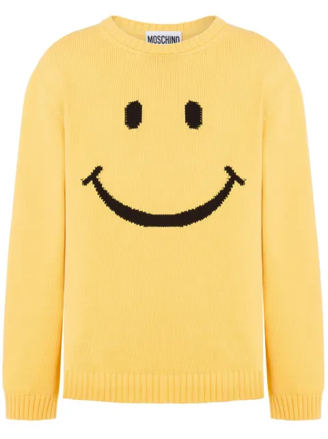 Moschino x Smiley logo-embroidered sweater Yellow A09150207